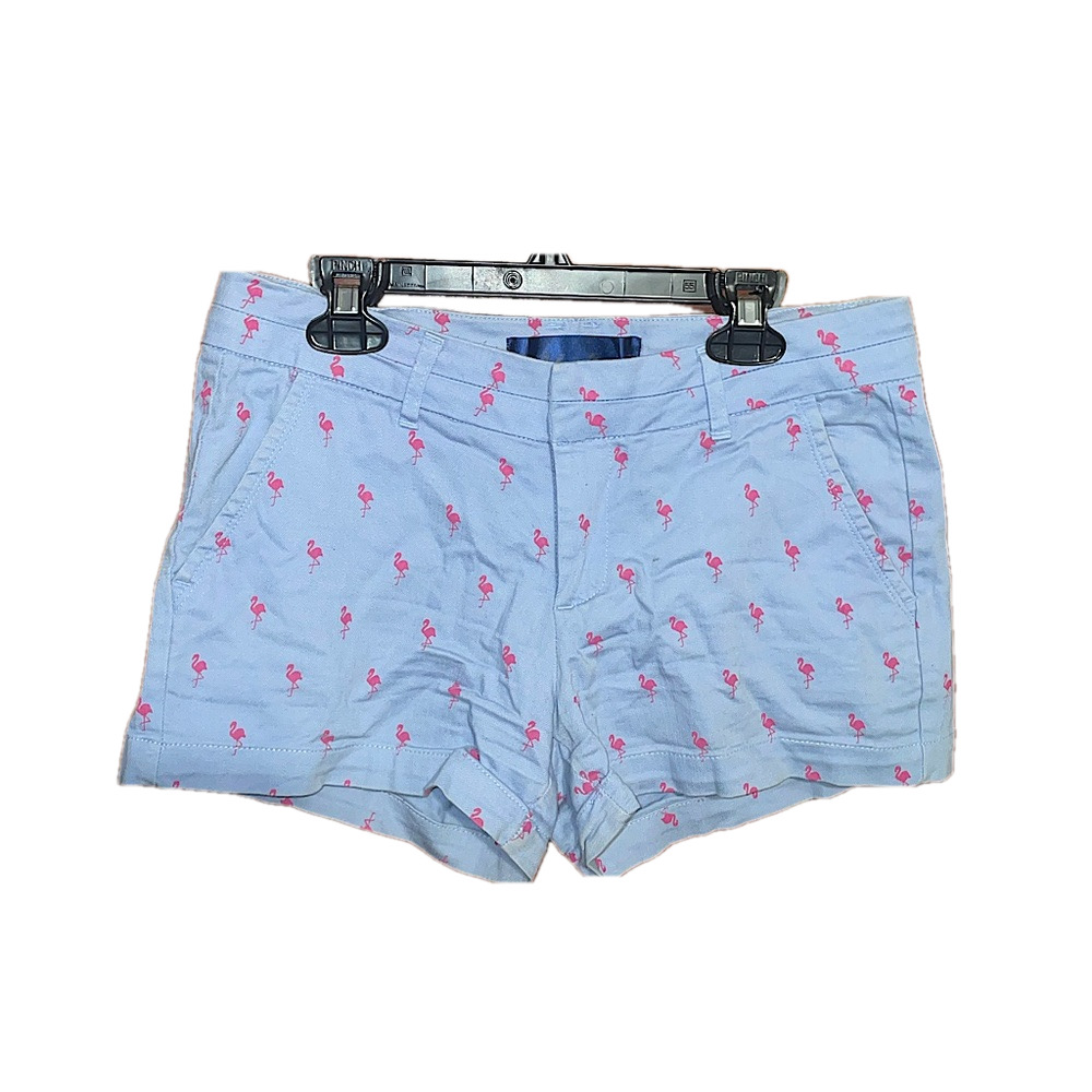Francesca’s Blue Rain Flamingo Shorts *make offers*